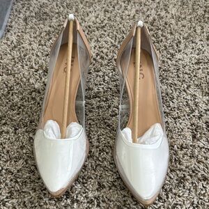 NEW I.N.C. tan and clear women’s heels size 9